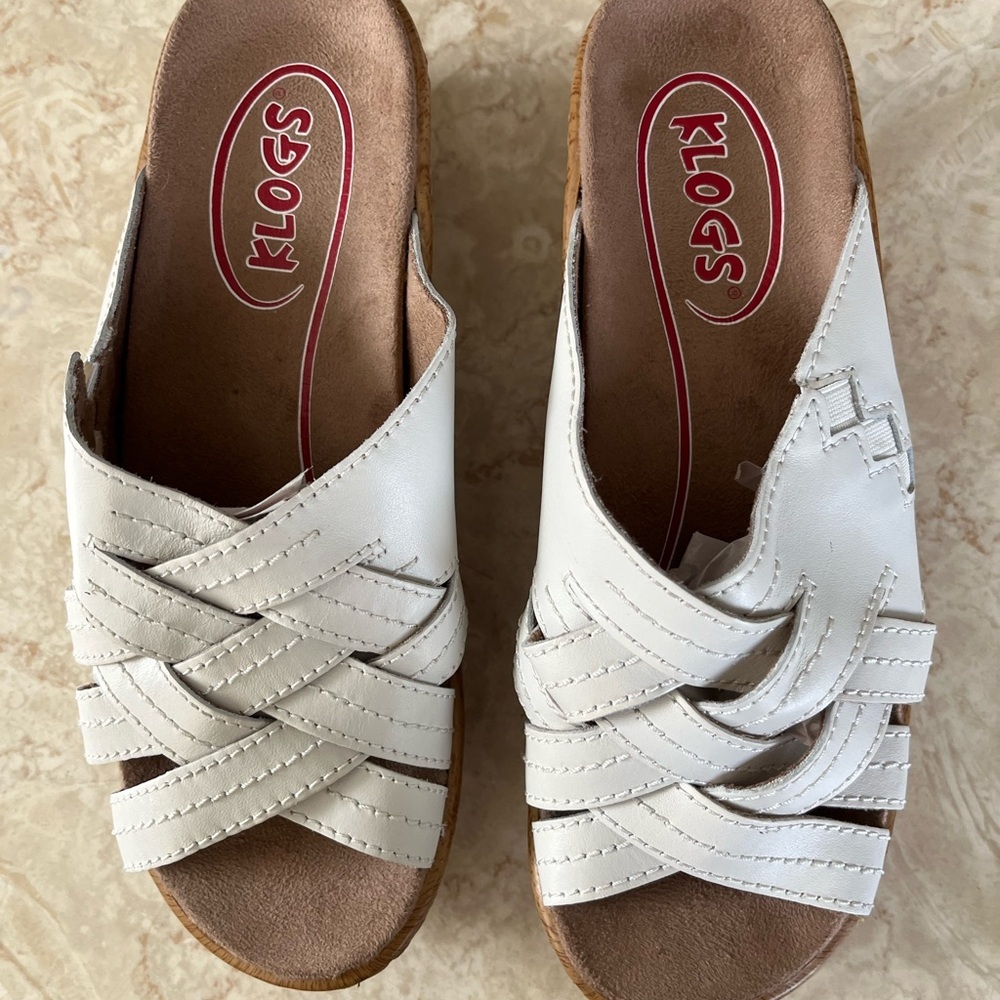 Klogs‎ White Mules Comfortable Slip-On Clogs